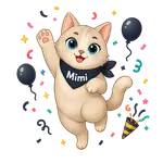 Mimiao cat celebrating